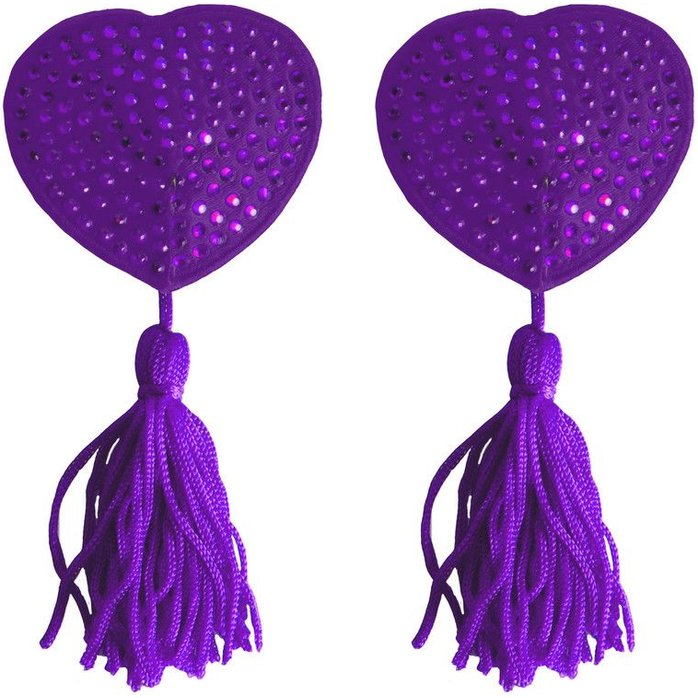 Фиолетовые пестисы-сердечки Tassels Heart - Ouch!
