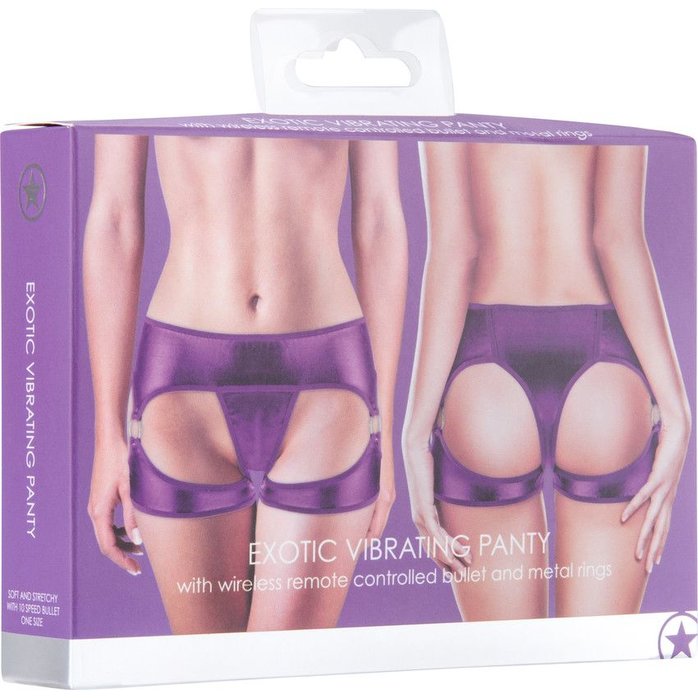 Фиолетовые трусики с вибрацией Exotic Vibrating Panty - Ouch!. Фотография 5.