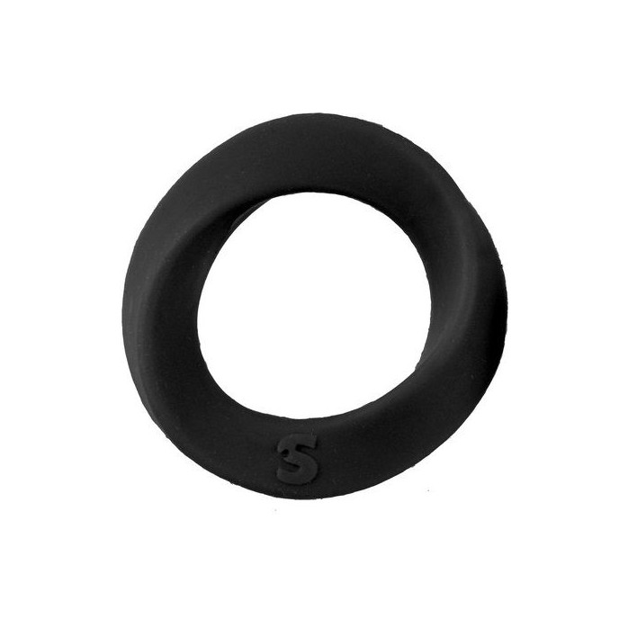 Чёрное эрекционное кольцо Endless Cockring Big на мошонку - Shots Toys