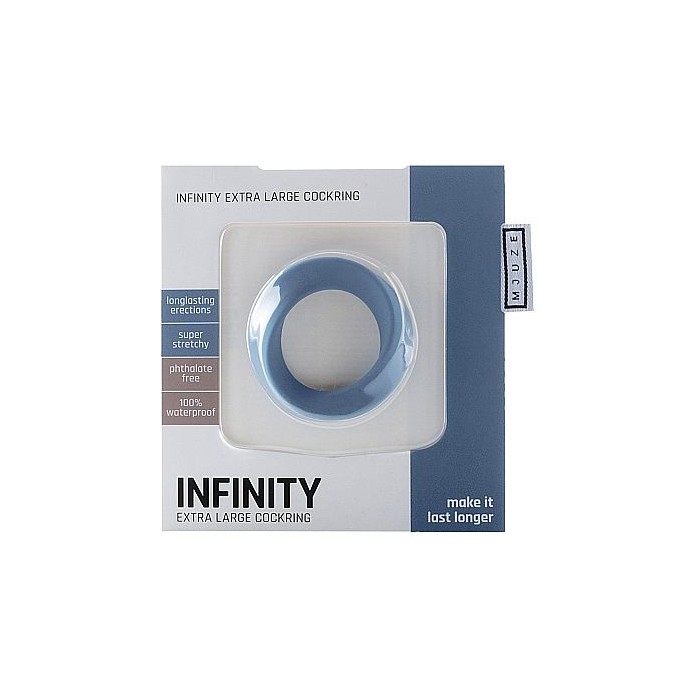 Синее эрекционное кольцо Infinity XL Cockring - Mjuze. Фотография 2.