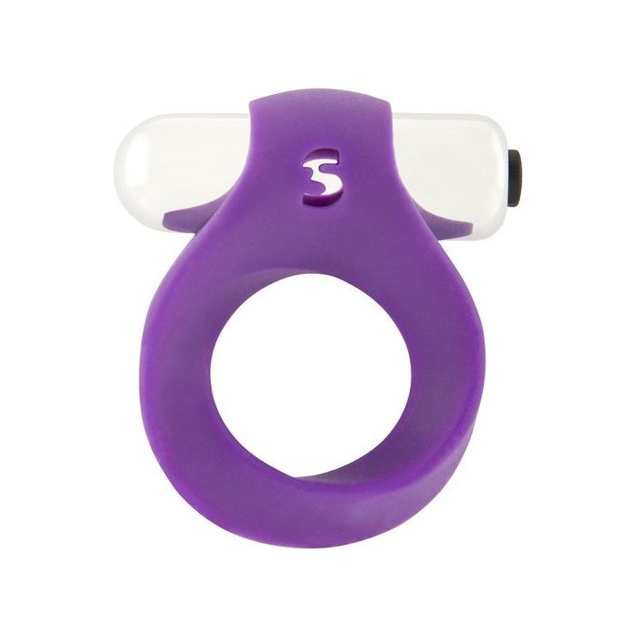 Фиолетовое эрекционное кольцо Vibrating Endless Cocking - Shots Toys