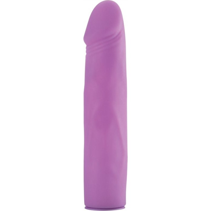 Фиолетовый страпон Deluxe Silicone Strap On 10 Inch - 25 см - Ouch!. Фотография 3.