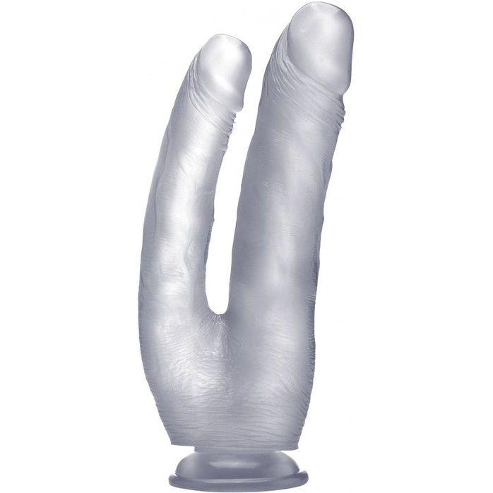 Телесный анально-вагинальный фаллоимитатор - 25,5 см - RealRock