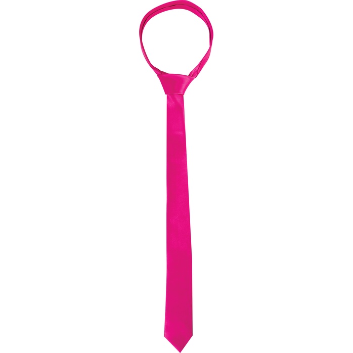 Розовая лента-галстук для бандажа Tie Me Up - Ouch!. Фотография 2.