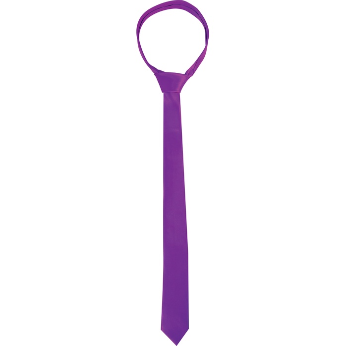 Фиолетовая лента-галстук для бандажа Tie Me Up - Ouch!. Фотография 2.