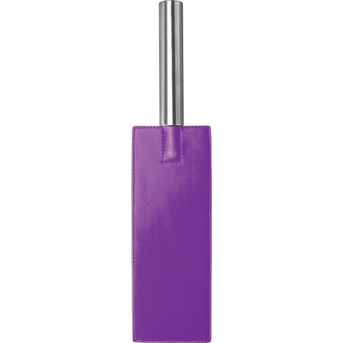 Фиолетовая прямоугольная шлёпалка Leather Paddle - 35 см - Ouch!
