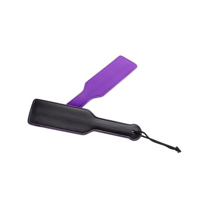 Чёрно-фиолетовый двусторонний пэддл Reversible Paddle - 32 см - Ouch!