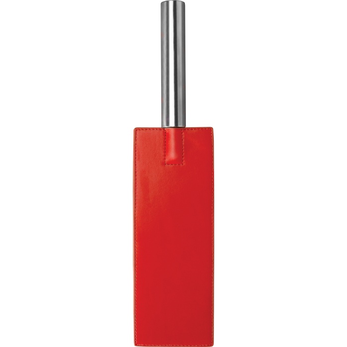 Красная прямоугольная шлёпалка Leather Paddle - 35 см - Ouch!
