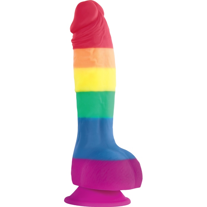 Радужный фаллоимитатор Pride Edition 6 Dildo - 21 см - Colours