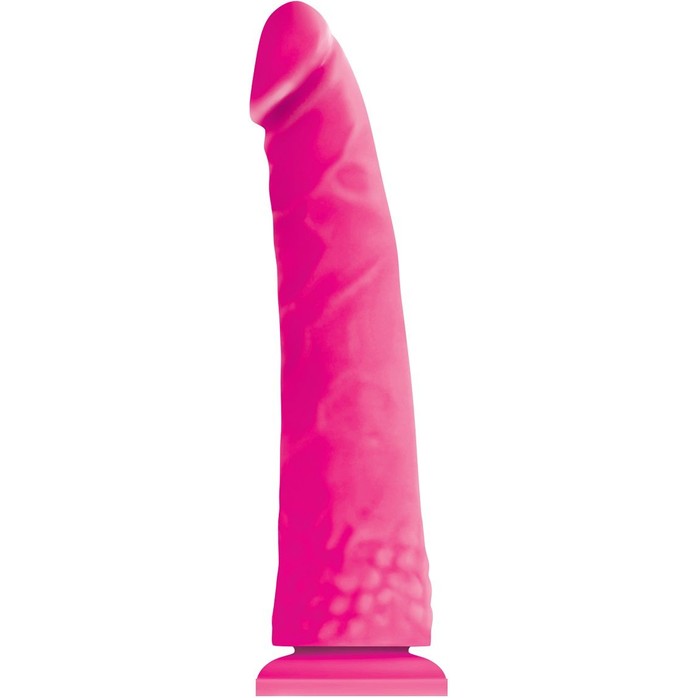 Розовый фаллоимитатор без мошонки Pleasures Thin 8 Dildo - 20 см - Colours