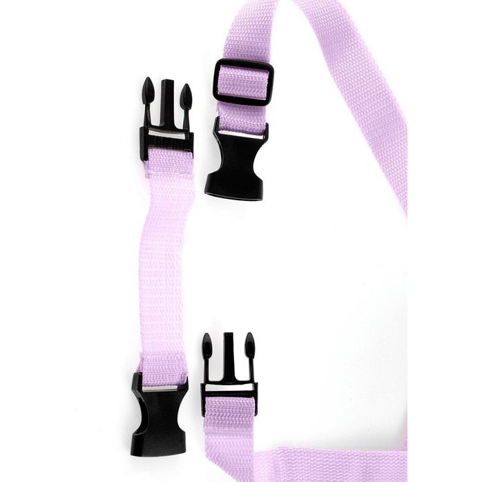 Фиолетовый страпон Tru-Fit Strap-On - 18 см - Fetish Fantasy Series. Фотография 5.