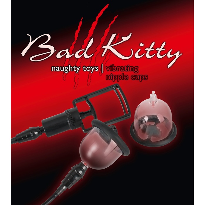 Вакуумная помпа для сосков с вибрацией Bad Kitty Vibrating Nipple Cups - Bad Kitty. Фотография 6.