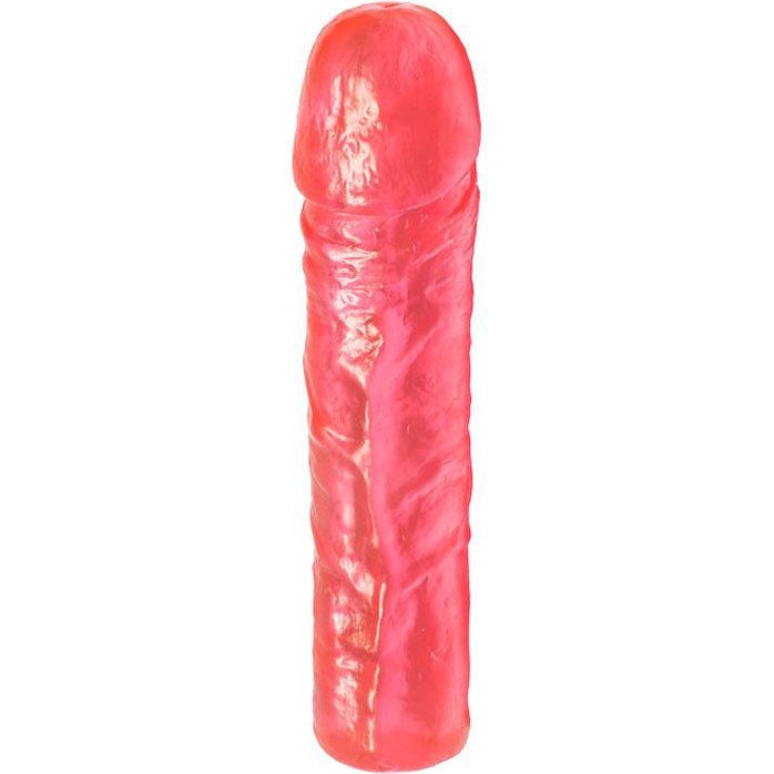 Розовый гелевый фаллоимитатор - 16,5 см