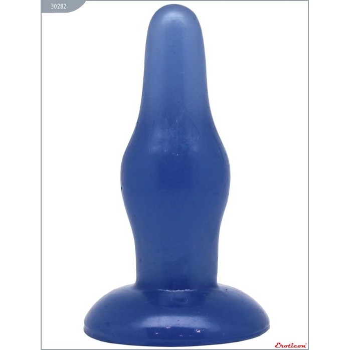 Синяя анальная пробка из геля - 11,5 см