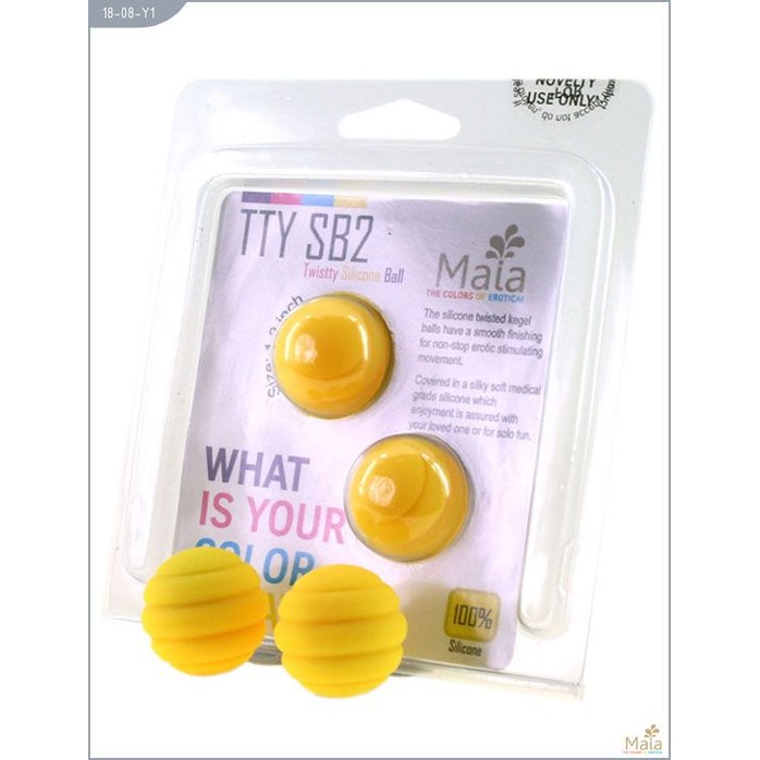 Металлические шарики Twistty с жёлтым силиконовым покрытием. Фотография 2.
