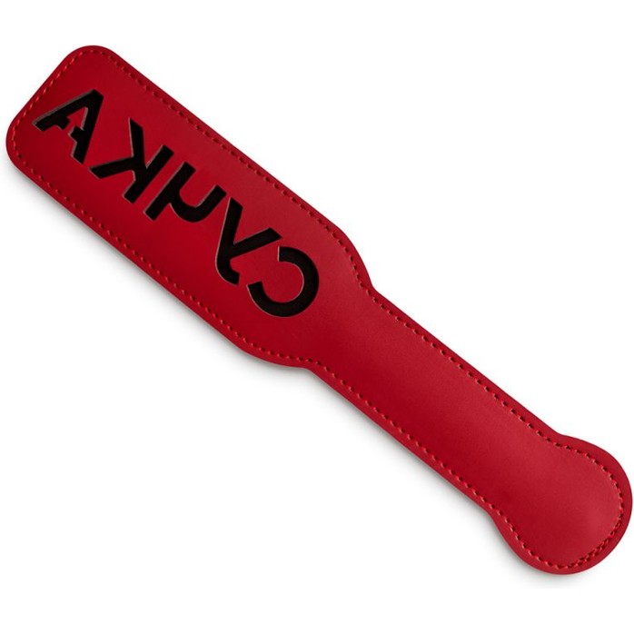 Красная шлёпалка с надписью Сучка - 31 см