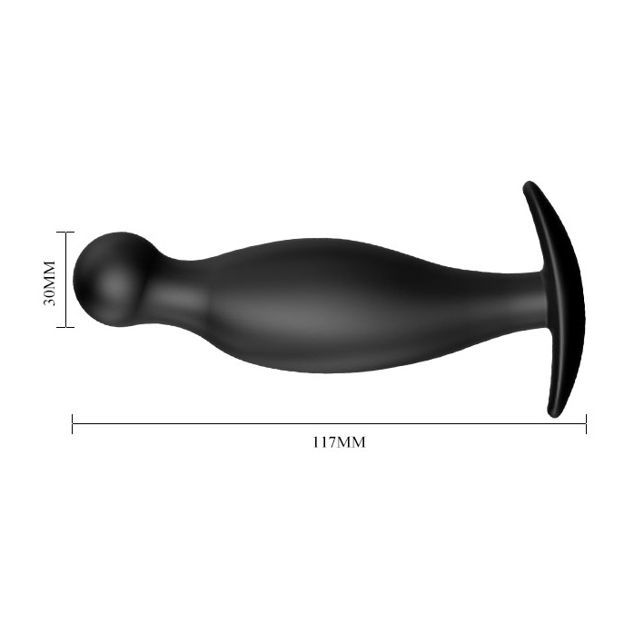 Чёрный анальный стимулятор с шаровидным кончиком - 11,7 см - Pretty Love. Фотография 5.
