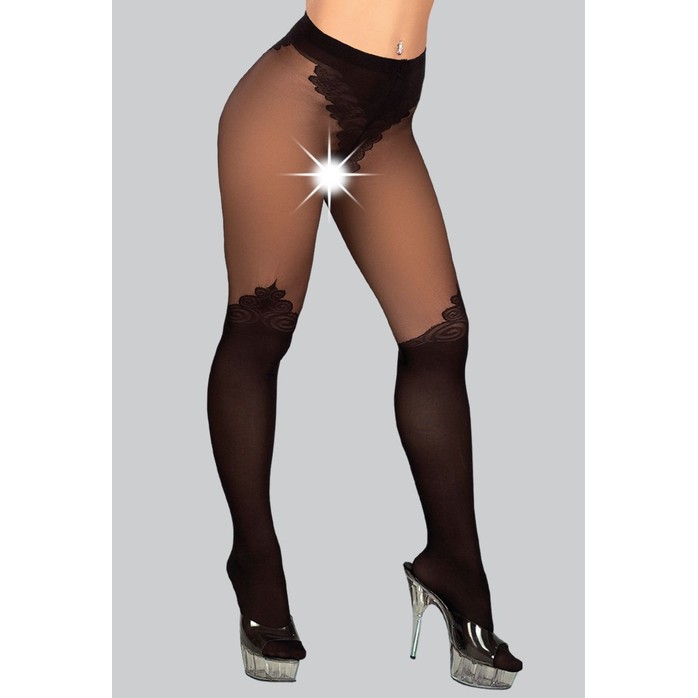 Эффектные колготки с интимным доступом