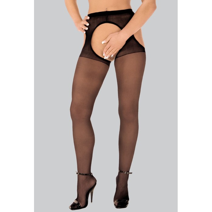 Прозрачные колготки с вырезами на бёдрах