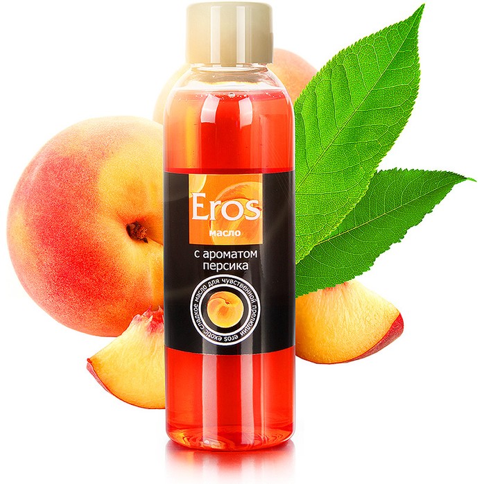 Массажное масло Eros exotic с ароматом персика - 75 мл - Массажные масла