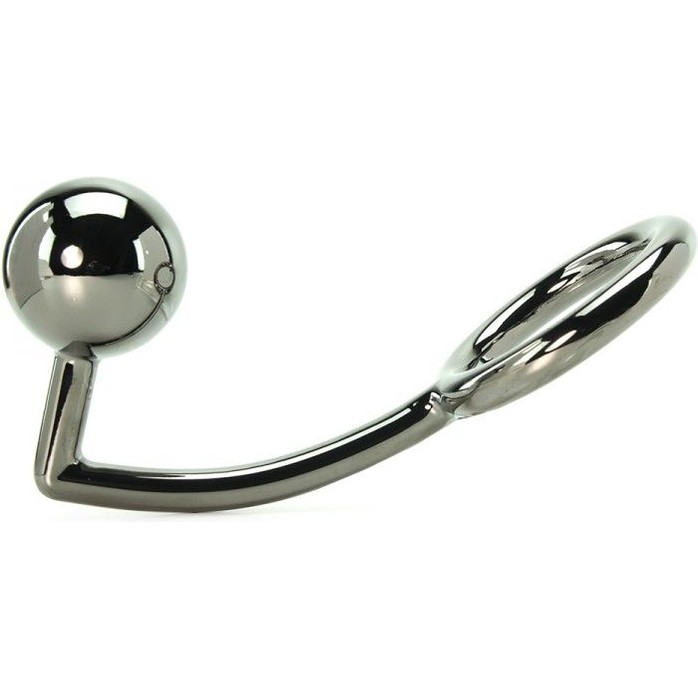 Эрекционное кольцо с анальным шаром из металла - Tom of Finland