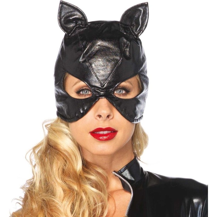 Маска кошки из искусственной кожи