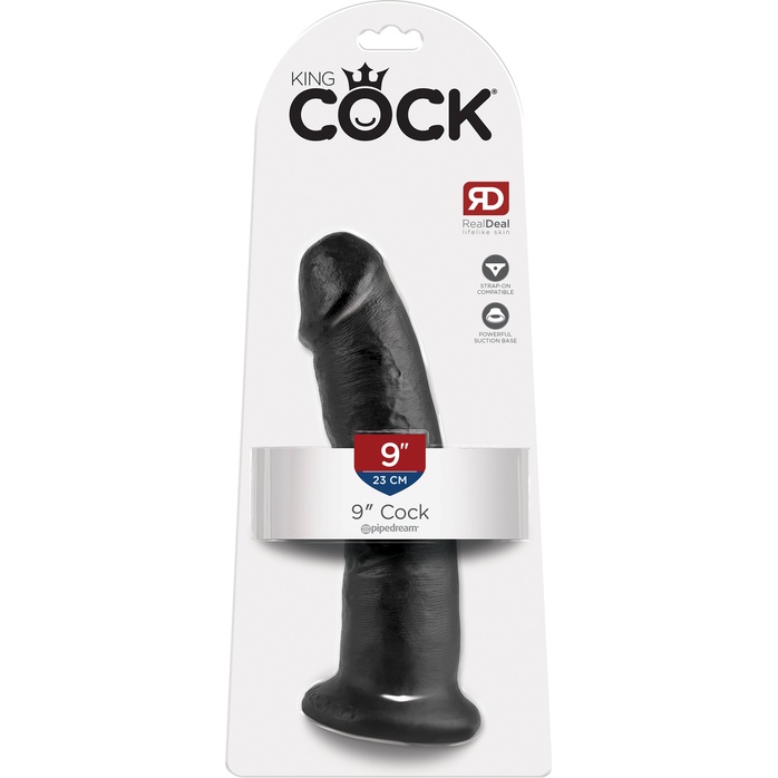 Чёрный фаллоимитатор 9 Cock - 22,9 см - King Cock. Фотография 5.