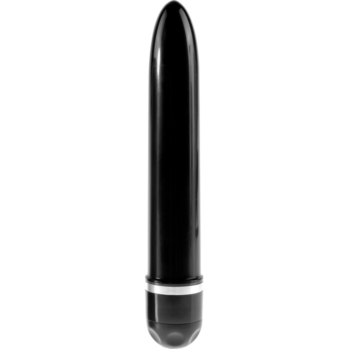 Чёрный вибратор-реалистик 9 Vibrating Stiffy - 27,9 см - King Cock. Фотография 3.