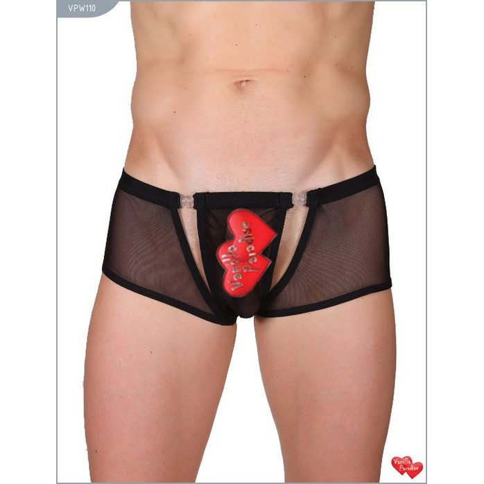 Мужские трусы-шорты из сетки с отстегивающейся передней частью