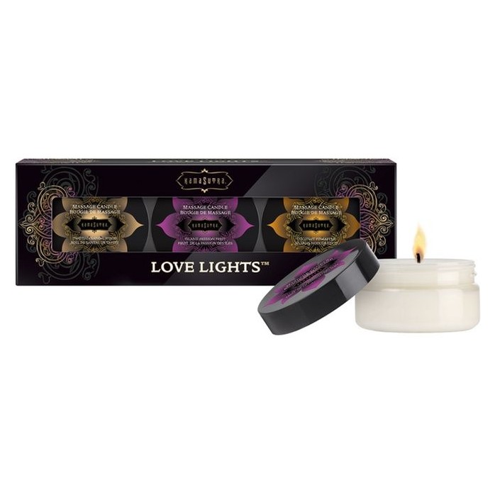 Набор из 3 массажных свечек KamaSutra Love Lights