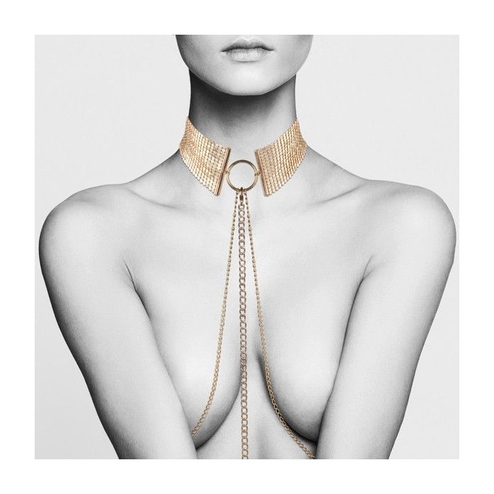 Золотистый ошейник с цепочками Desir Metallique Collar. Фотография 2.