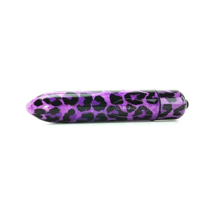 Фиолетовый вибратор с леопардовым принтом - 16 см. Фотография 2.
