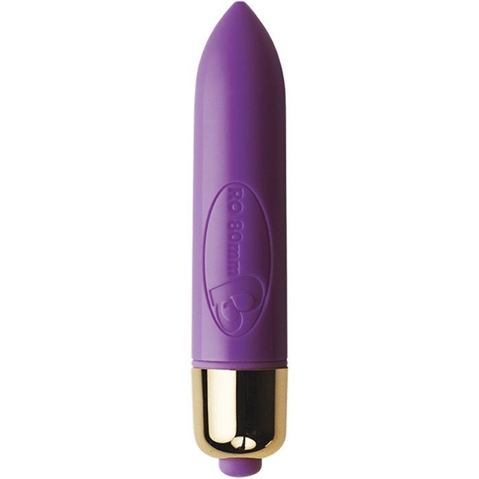 Фиолетовая вибропулька RO-80mm с 7 режимами вибрации - 7,9 см