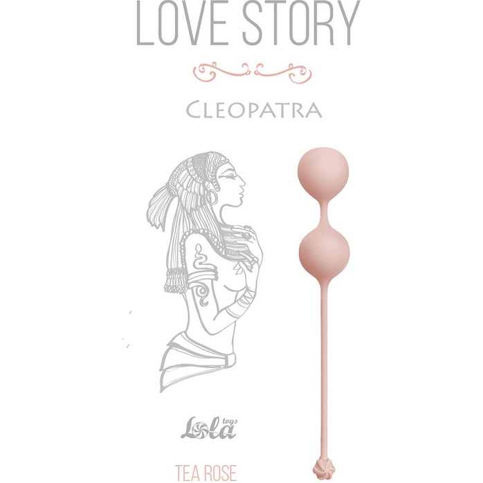 Розовые вагинальные шарики Cleopatra Tea Rose - Love Story. Фотография 3.