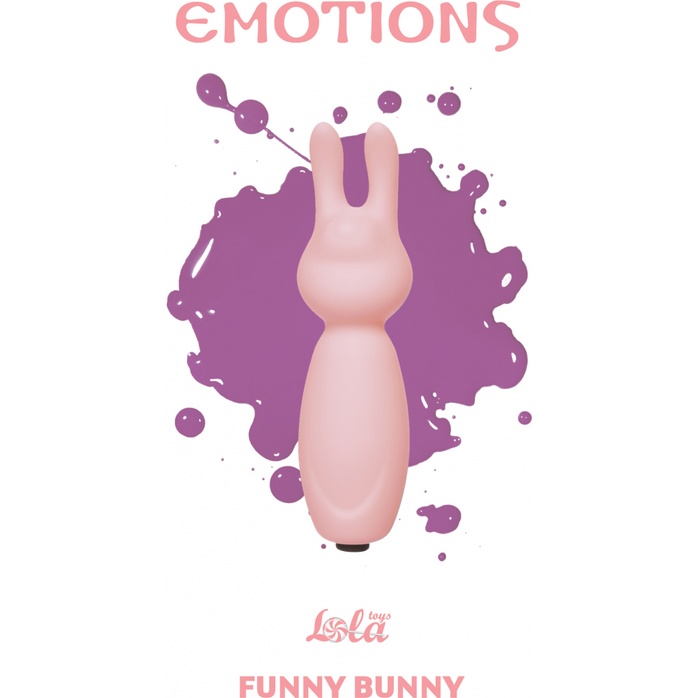 Розовый мини-вибратор с ушками Emotions Funny Bunny Light pink - Emotions. Фотография 2.