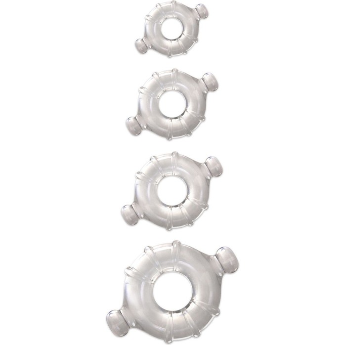 Набор из 4 прозрачных колец разного диаметра Renegade Vitality Rings - Renegade