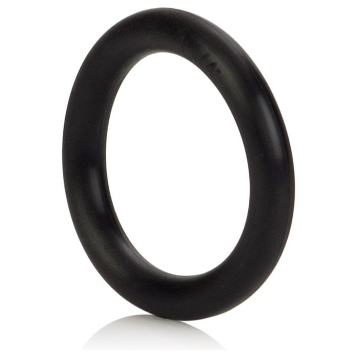 Чёрное эрекционное кольцо Black Rubber Ring - Rings!. Фотография 2.