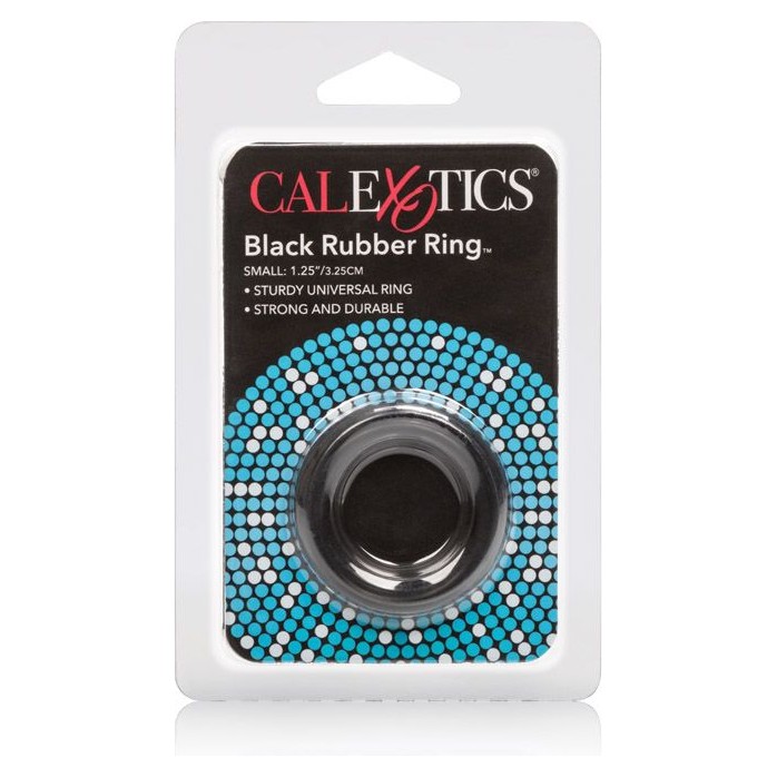 Чёрное эрекционное кольцо Black Rubber Ring - Rings!. Фотография 3.