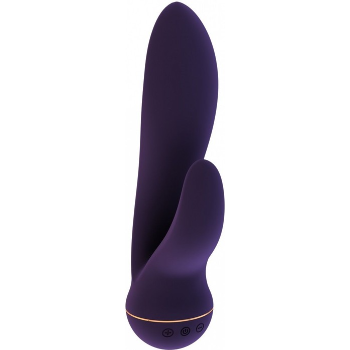 Фиолетовый вибратор Nim с клиторальным отростком - 18,8 см - Vive