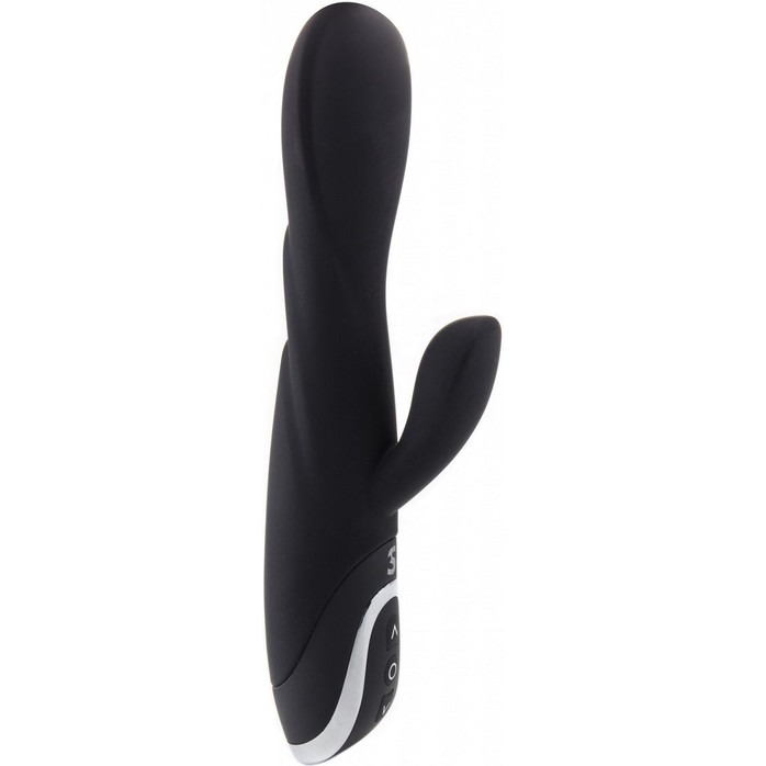 Чёрный перезаряжаемый вибратор RechargeableTulip Purple - 21 см - Shots Toys