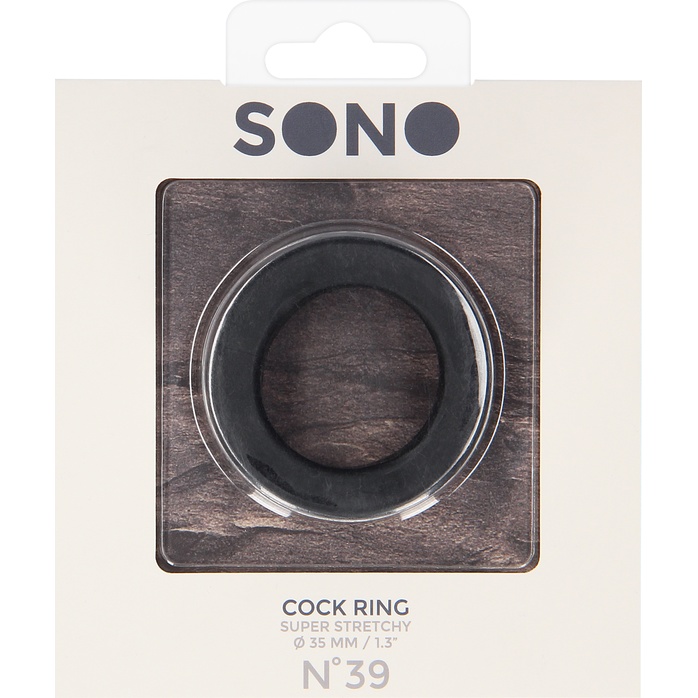 Чёрное эрекционное кольцо Cockring No.39 - Sono. Фотография 3.