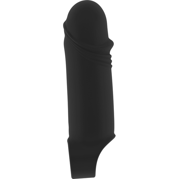 Чёрная удлиняющая насадка Stretchy Thick Penis Extension No.35 - 15,2 см - Sono. Фотография 2.