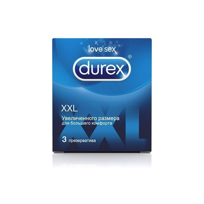 Презервативы увеличенного размера Durex XXL - 3 шт.