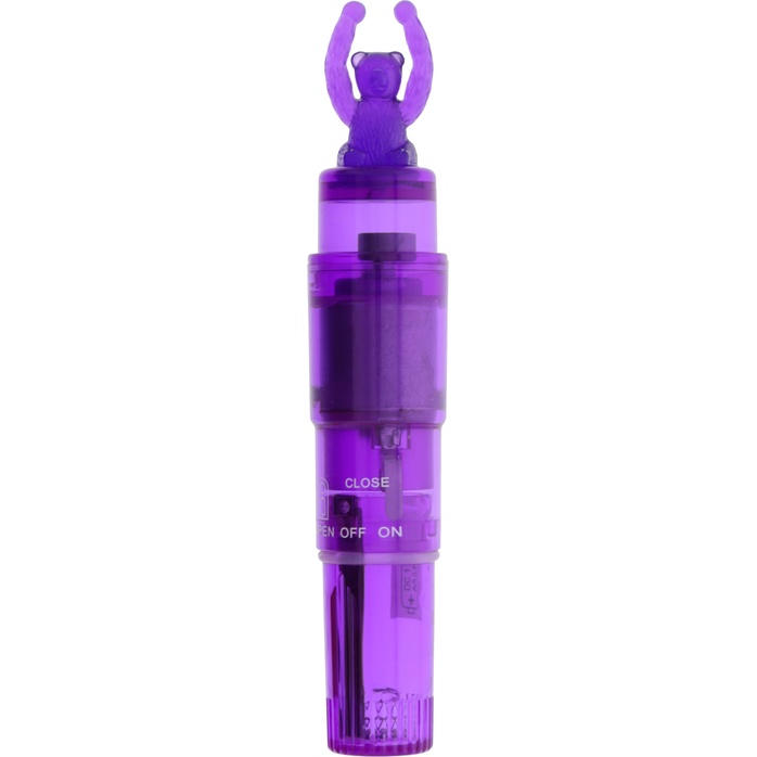 Фиолетовый клиторальный стимулятор-ракета с мишкой GOOD VIBES BEAR VIBRATOR - Good Vibes