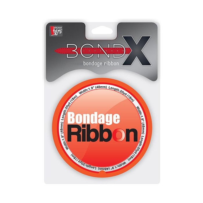 Красная лента для связывания BONDX BONDAGE RIBBON - 18 м - BondX. Фотография 2.