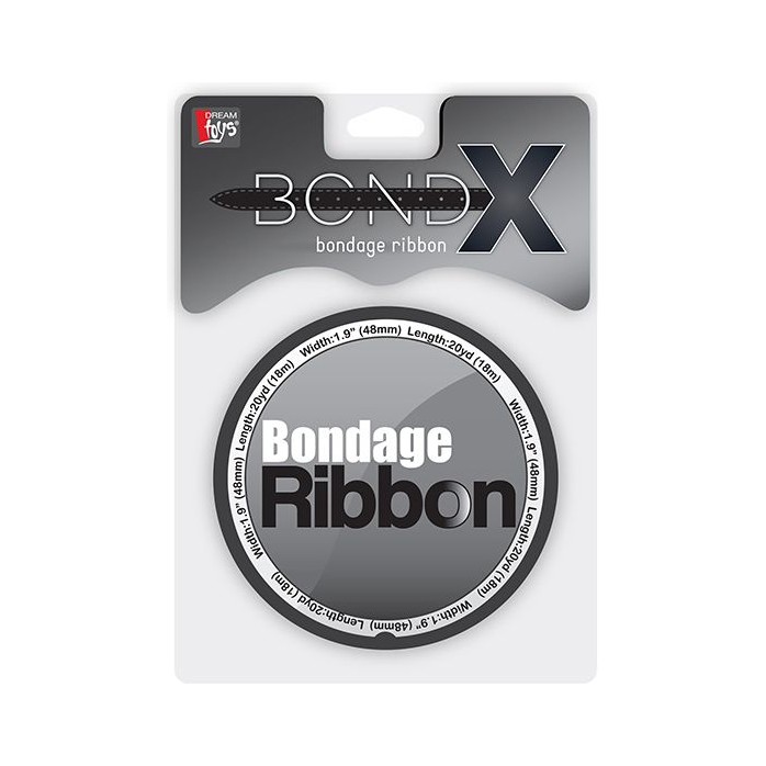 Чёрная лента для связывания BONDX BONDAGE RIBBON - 18 м - BondX. Фотография 2.