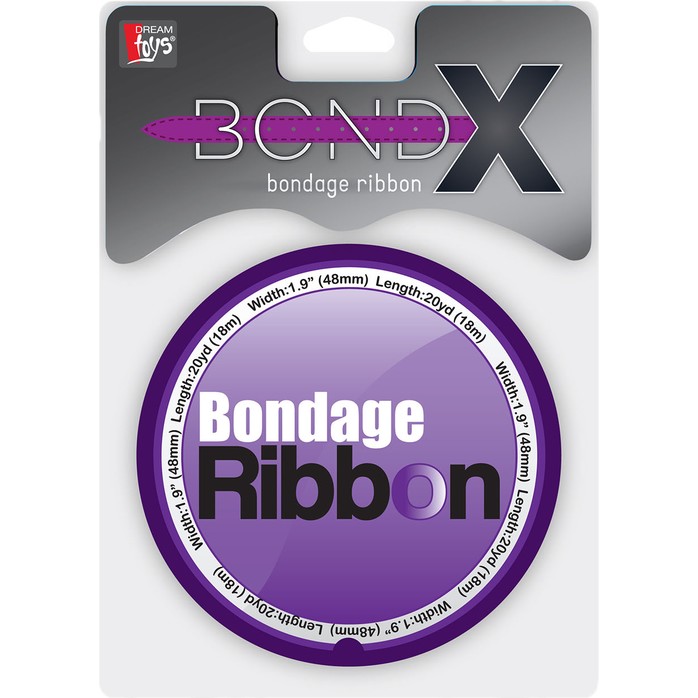 Фиолетовая лента для связывания BONDX BONDAGE RIBBON - 18 м - BondX. Фотография 2.