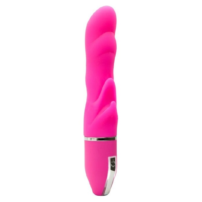 Розовый волнообразный вибратор PURRFECT SILICONE DELUXE VIBE - 15 см - Purrfect Silicone