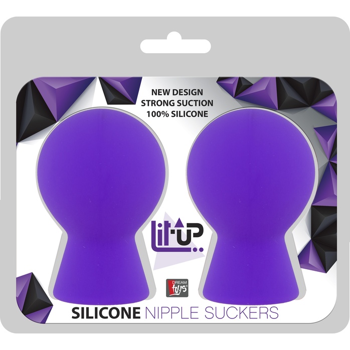Фиолетовые присоски для груди LIT-UP NIPPLE SUCKERS SMALL PURPLE - Lit-Up. Фотография 2.