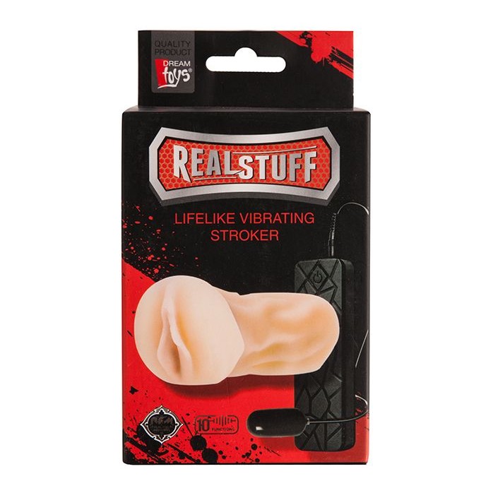 Мастурбатор-вагина с вибрацией REALSTUFF VIBRATING MASTURBATOR PUSSY - RealStuff. Фотография 2.